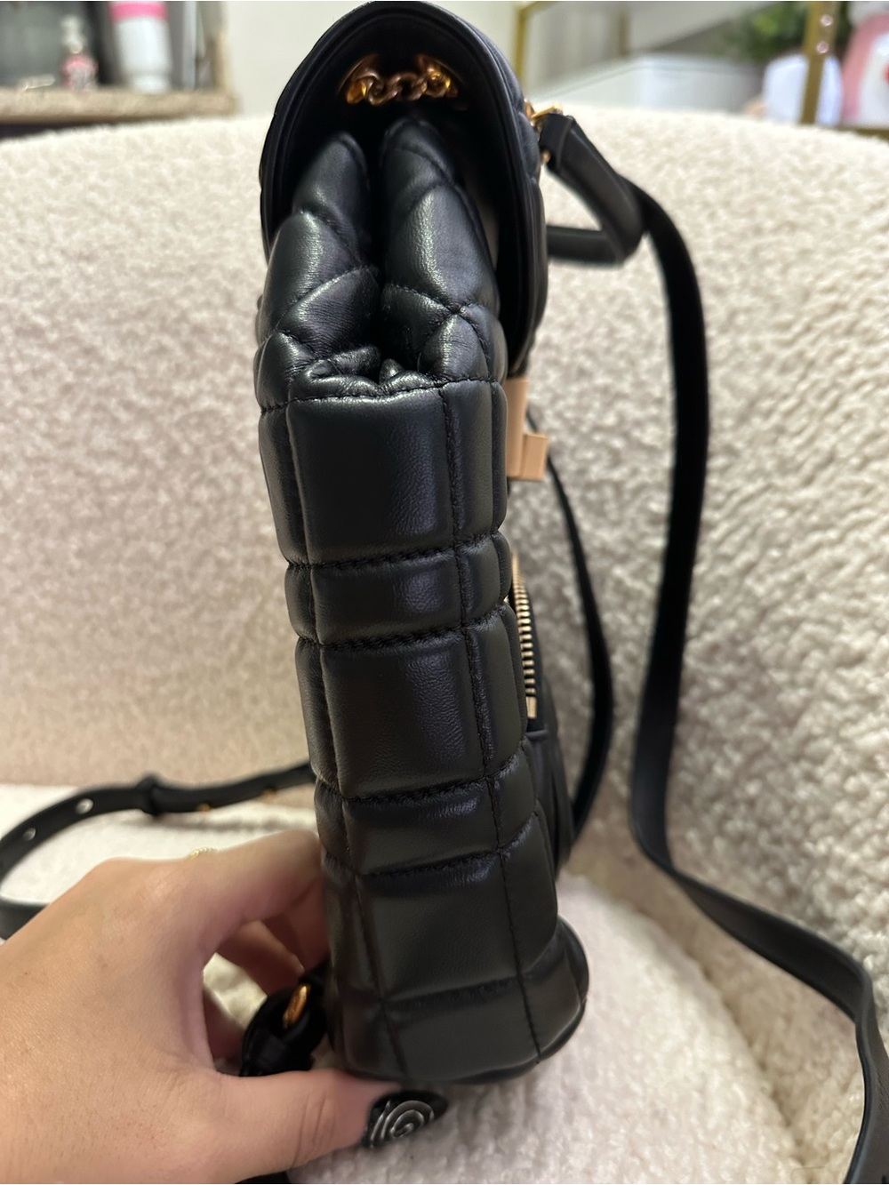 kate spade New York Black Quilted Leather Backpack - Picture 3 of 7